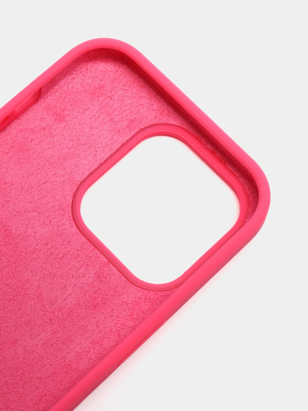 Тёмно-розовый чехол Silicone Case для iPhone 14, 14 Pro, 14 Plus, 14 Pro Max, с закрытым низом