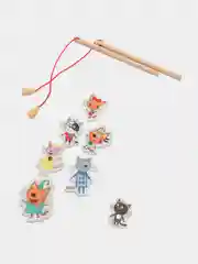 Желтый деревянная игрушка-рыбалка