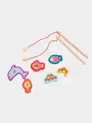 Бирюзовый деревянная игрушка-рыбалка