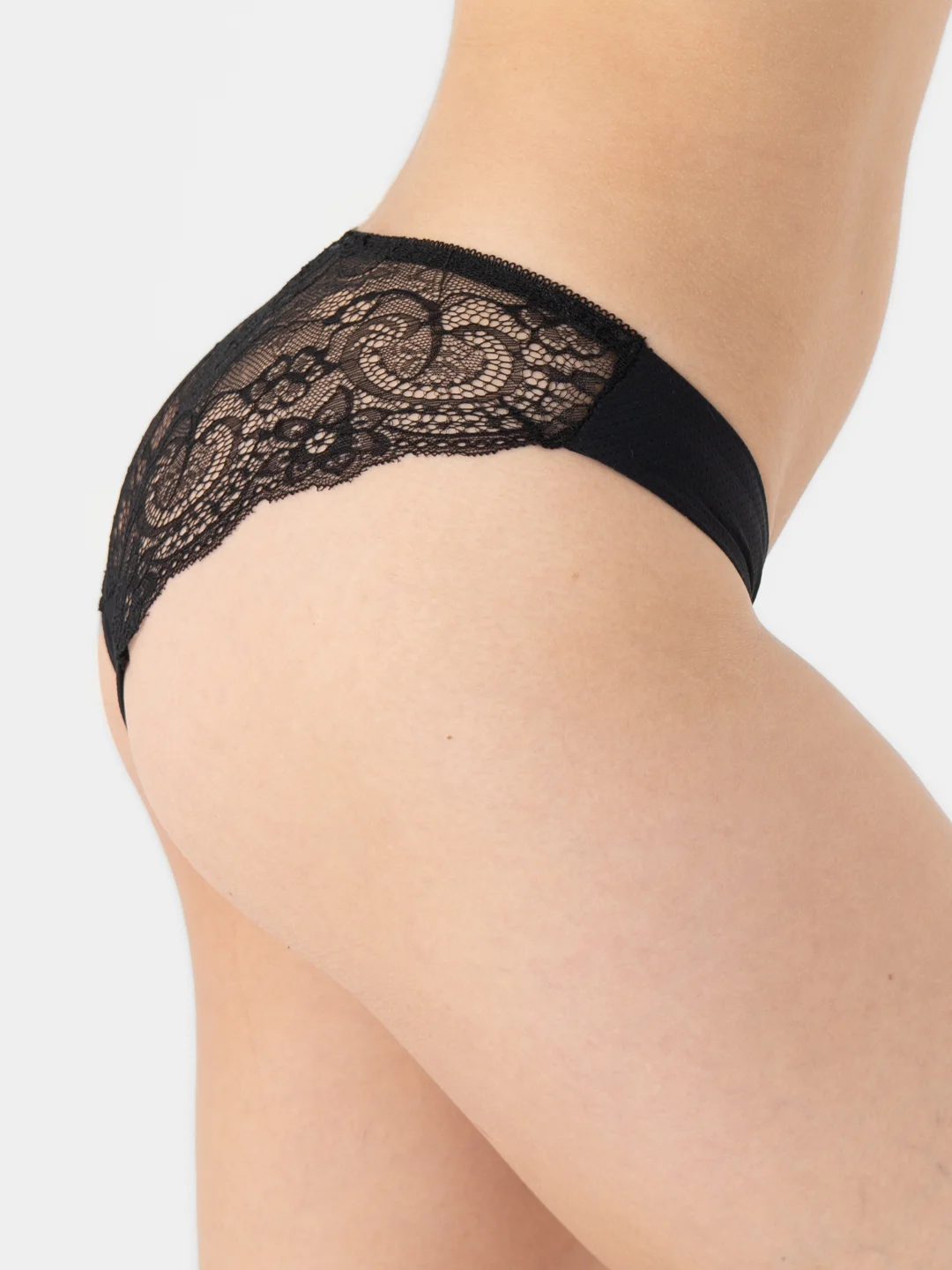 Черный женские трусы Ava Secret, кружевные