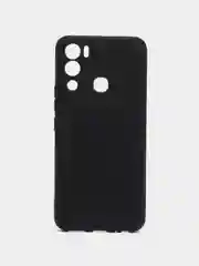 Черный силиконовый чехол для Infinix Hot 12i (Инфиникс Хот 12 ай), матовый, с защитой камеры