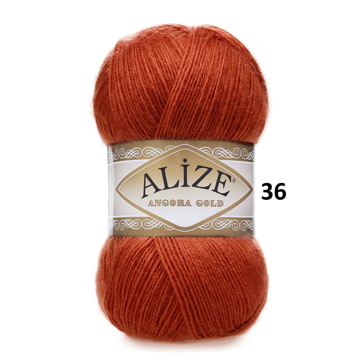Терракотовый пряжа Alize Angora Gold, 20% Шерсть 80% Акрил, 100 г, 550 м (часть 1)