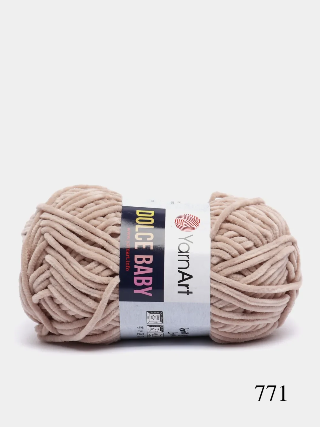Пряжа плюшевая YarnArt Dolce Baby, гипоаллергенная, 50 г, 85 м, Турция