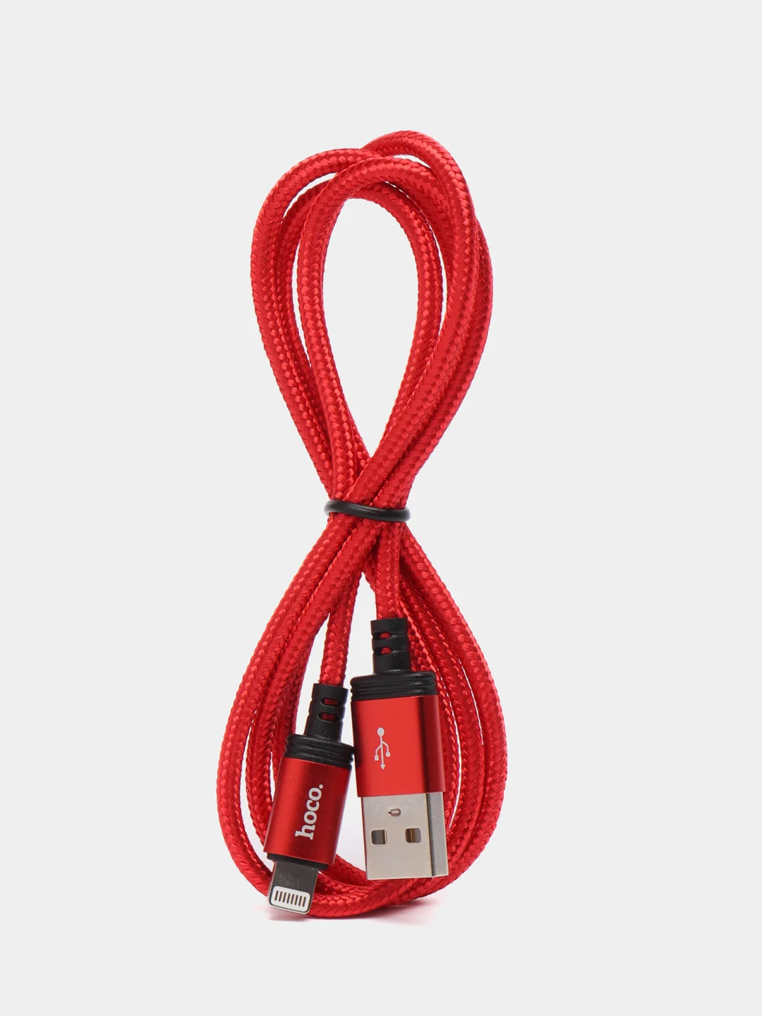 Красный кабель зарядный Hoco X89, 3A, плетеный, на Type-C, Micro-USB, Lightning