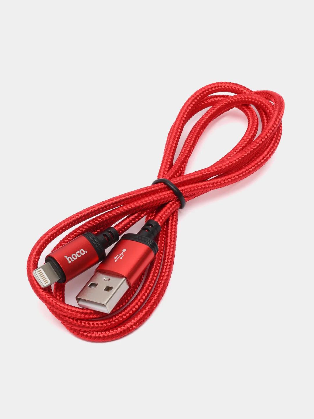 Красный кабель зарядный Hoco X89, 3A, плетеный, на Type-C, Micro-USB, Lightning