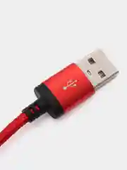 Красный кабель зарядный Hoco X89, 3A, плетеный, на Type-C, Micro-USB, Lightning