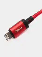 Красный кабель зарядный Hoco X89, 3A, плетеный, на Type-C, Micro-USB, Lightning