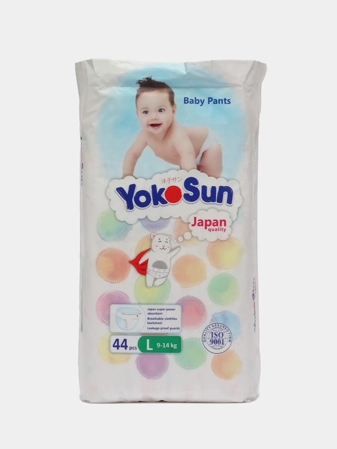 Подгузники-трусики YokoSun, размер L, 9-14 кг, 44 штуки