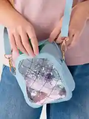 Голубой сумка детская с блёстками