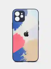Синий чехол для iPhone 11, 13, 13 Pro, 13 Pro Max, 12 с картинкой / рисунком