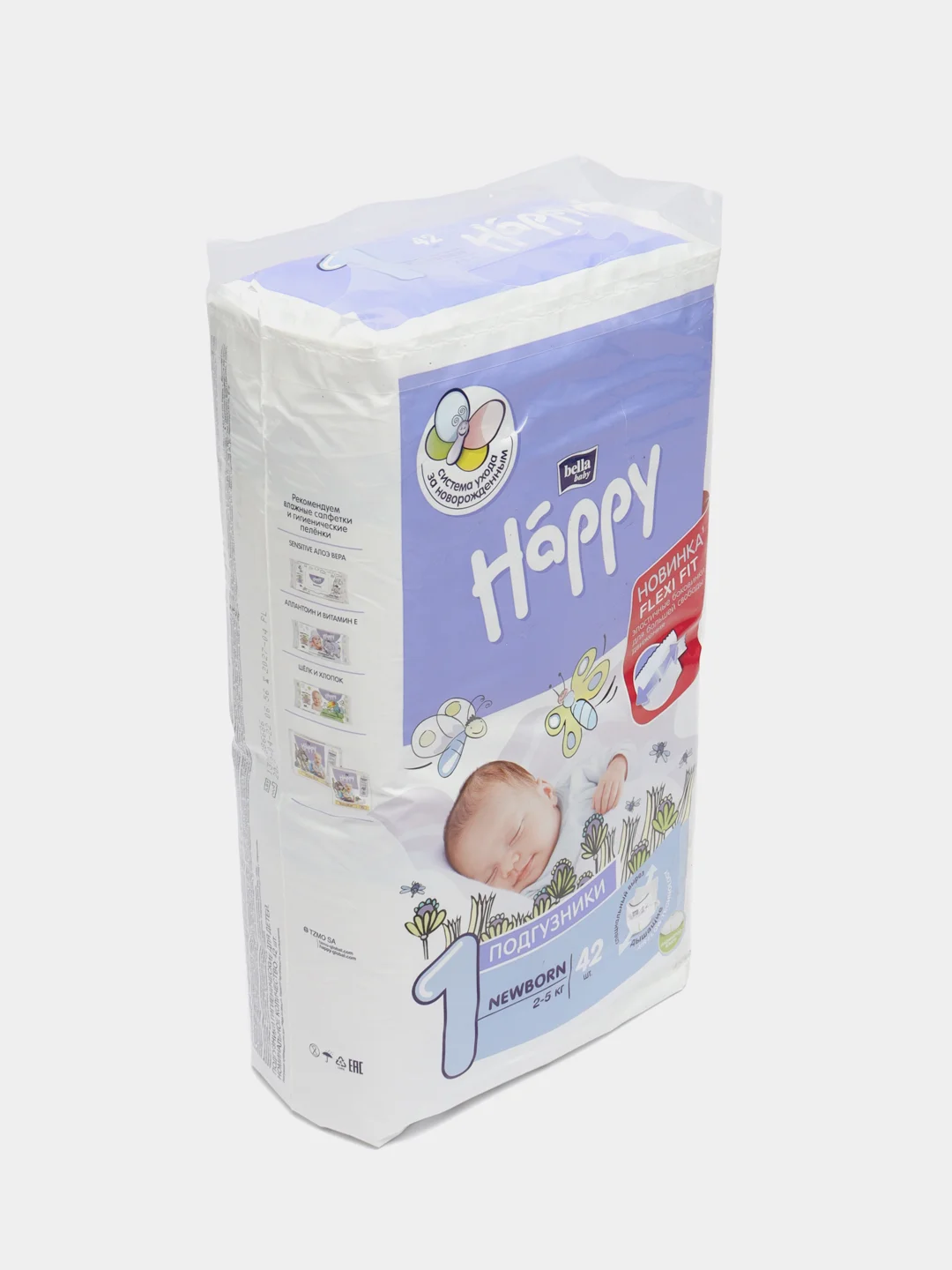 Подгузники гигиенические для детей  "bella baby Happy" NEWBORN, 2-5кг,  42шт