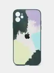 Тёмно-зелёный чехол для iPhone 11, 13, 13 Pro, 13 Pro Max, 12 с картинкой / рисунком