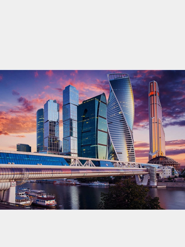 Набор для творчества алмазная мозаика, артикул 59814, "Москва Сити", 30*40 см