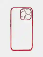 Красный чехол для iPhone 13 Pro Max силиконовый айфон про макс прозрачный
