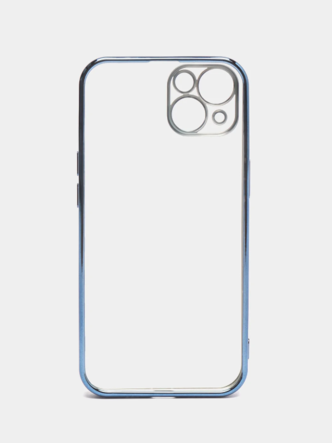 Синий чехол для iPhone 13 Pro Max силиконовый айфон про макс прозрачный