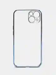 Синий чехол для iPhone 13 Pro Max силиконовый айфон про макс прозрачный
