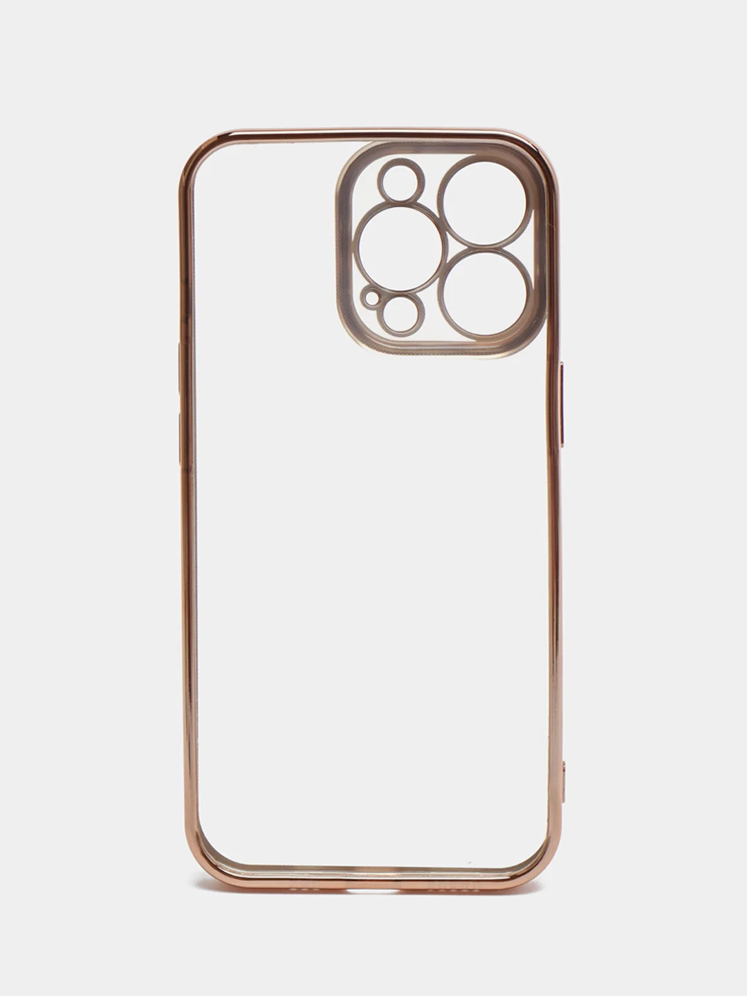 Золотой чехол для iPhone 13 Pro Max силиконовый айфон про макс прозрачный