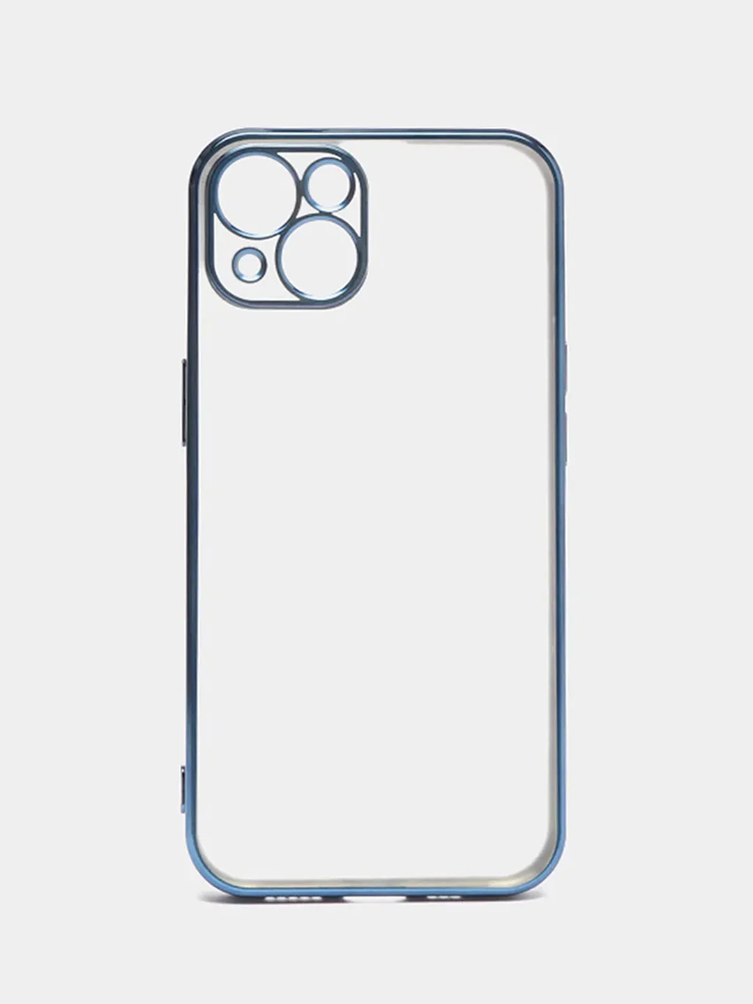 Синий чехол для iPhone 13 Pro Max силиконовый айфон про макс прозрачный