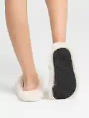 Бежевый женские домашние тапочки, меховые
