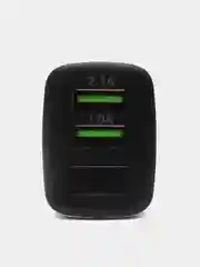 Автомобильное зарядное устройство на 2 USB Dream S39, дисплей, 12/24В, 2.4А, черный
