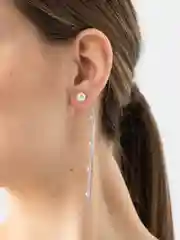 Серьги подвески с жемчугом на Новый год