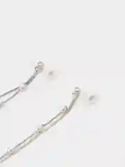 Серьги подвески с жемчугом на Новый год