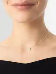 Серебряный цепочка на шею с кулоном "сердце"