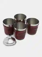 Карамельный подарочный мужской набор "Фляжка со стопками", подарок мужчине фляга