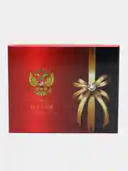 Светло-коричневый подарочный мужской набор "Фляжка со стопками", подарок мужчине фляга