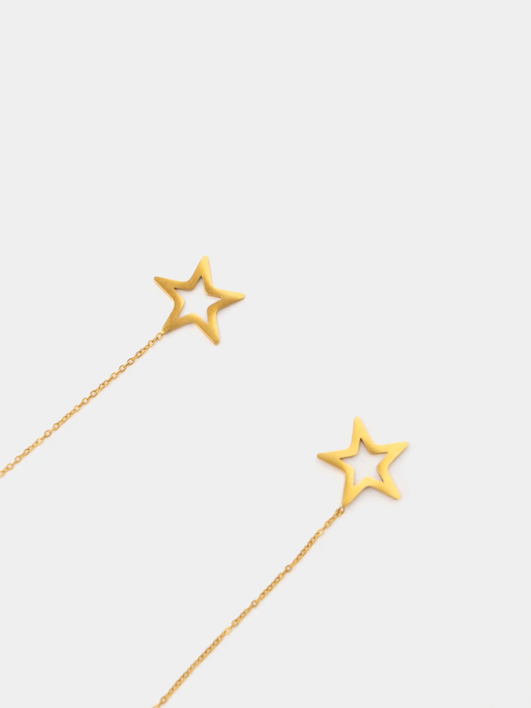 Серьги со звездой, удлиненные