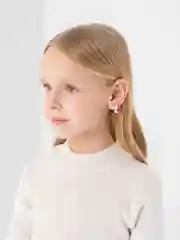 Розовый клипсы для девочки в форме единорога / Серьги единороги /Серьги для девочки