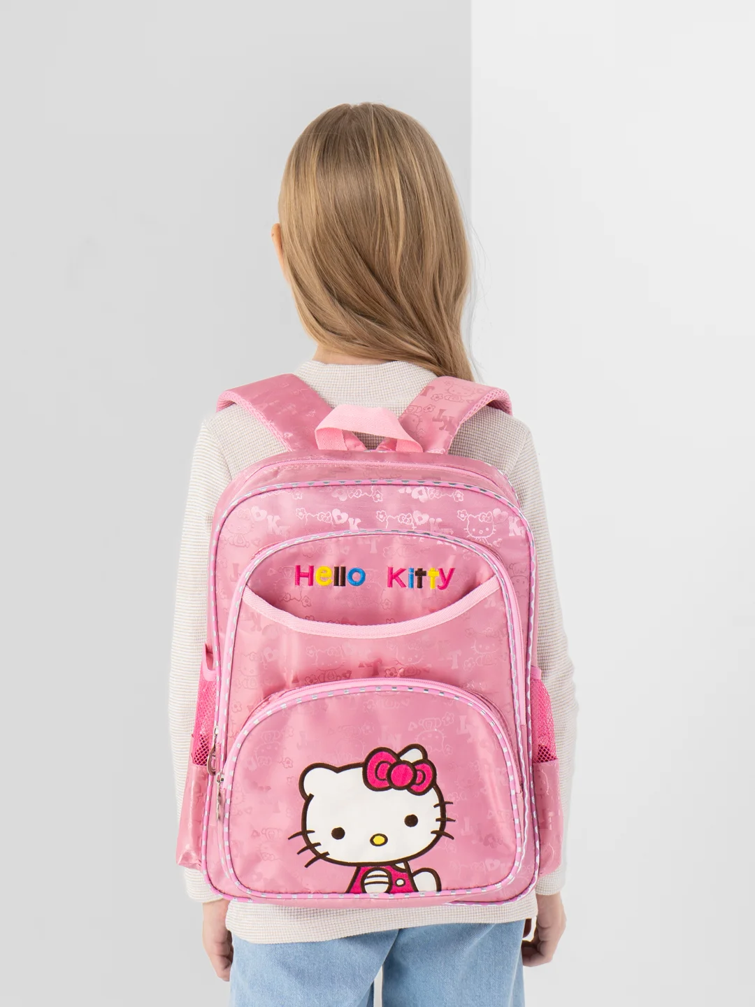 Розовый детский рюкзак Hello Kitty (Хеллоу Китти), школьный
