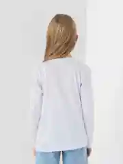 Белый лонгслив для девочки