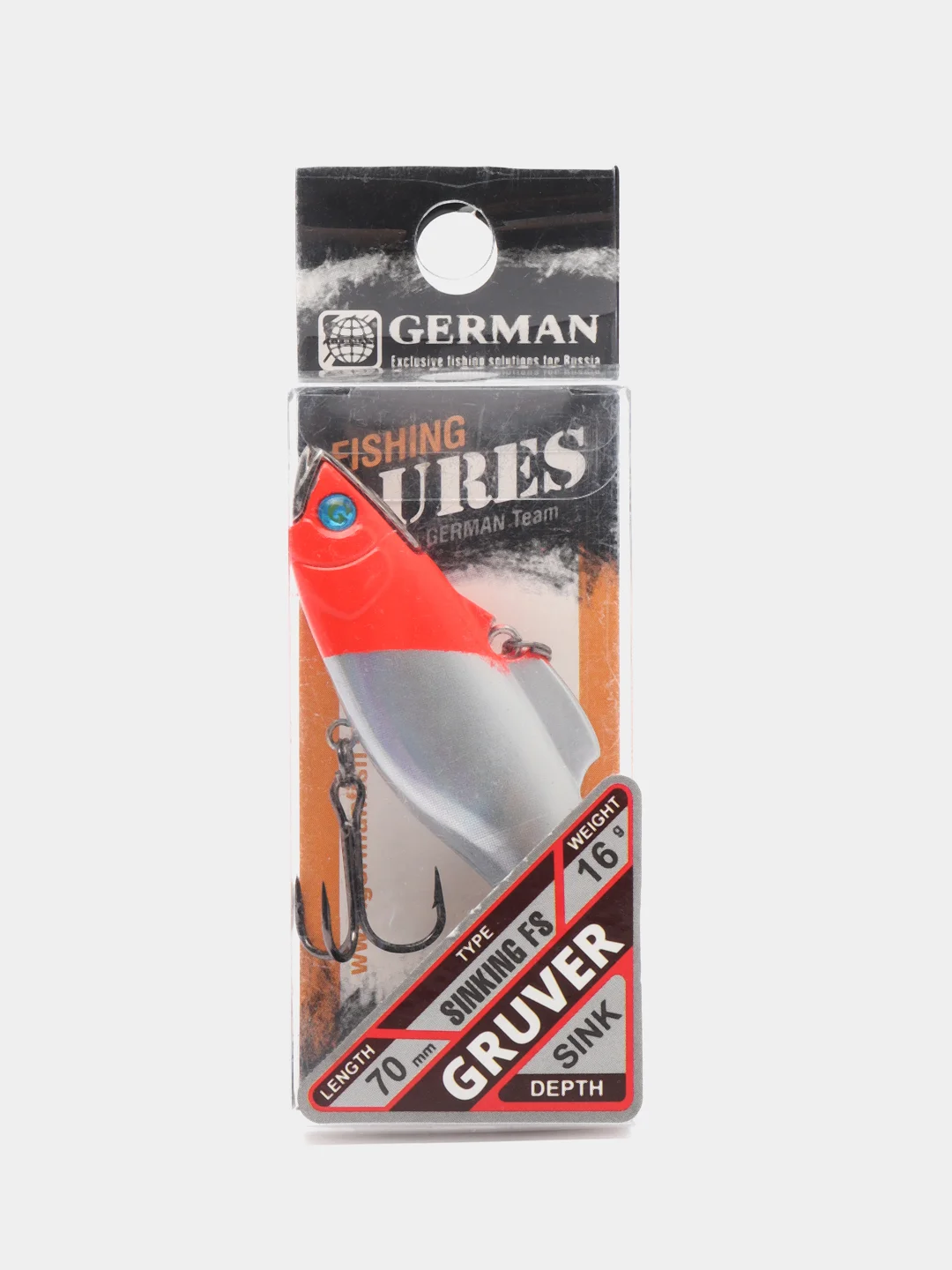 Алый раттлин GERMAN "Gruver" 70 мм, 16 г