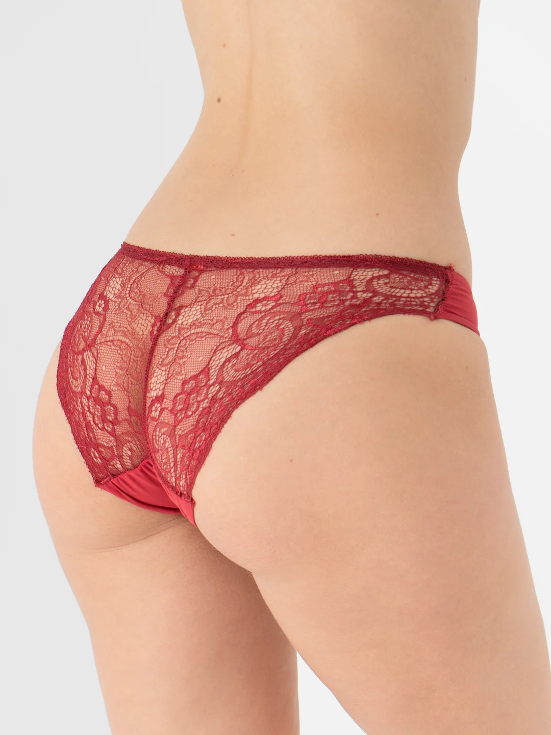 Багровый женские трусы Ava Secret, кружевные