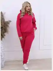 Вишнёвый костюм женский, большие размеры