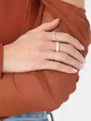 Золотой кольца бижутерные, 5 штук