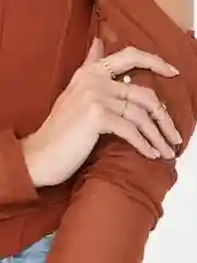 Желтый кольца женские, набор 10 штук