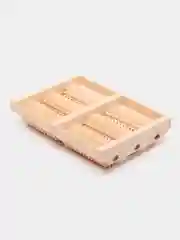 Массажер для ног роликовый деревянный трехрядный