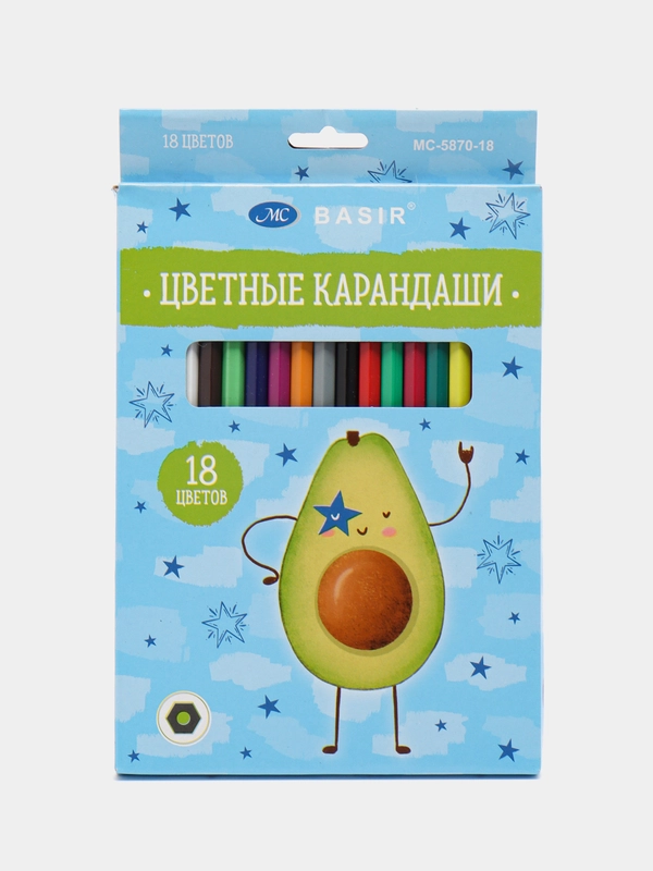 Цветные карандаши, 18 цветов
