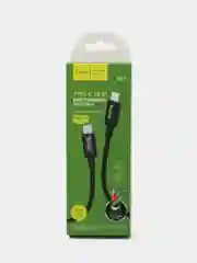 Черный кабель зарядный Hoco X89, 3A, плетеный, на Type-C, Micro-USB, Lightning