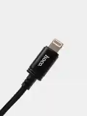 Черный кабель зарядный Hoco X89, 3A, плетеный, на Type-C, Micro-USB, Lightning