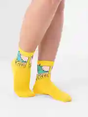 Желтый носки с принтом "Gadzi", унисекс