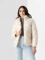 Белый пуховик женский, оверсайз
