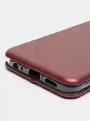 Бордовый чехол-книжка для Tecno Spark 8C / Spark Go 2022