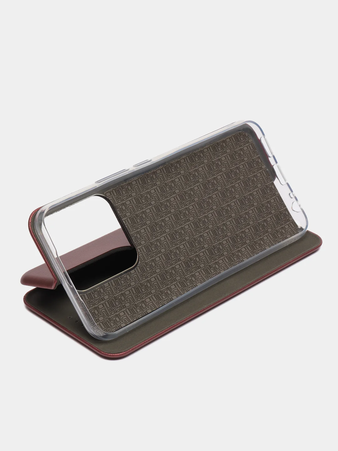 Бордовый чехол-книжка для Tecno Spark 8C / Spark Go 2022