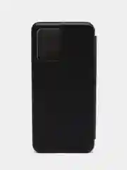 Черный чехол-книжка для Realme С30, C31, C35 с отсеком для карт, на магните