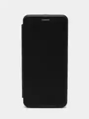 Черный чехол-книжка для Realme С30, C31, C35 с отсеком для карт, на магните