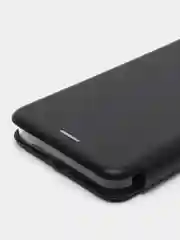 Черный чехол-книжка для Realme С30, C31, C35 с отсеком для карт, на магните