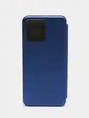 Темно-синий чехол-книжка для Realme С30, C31, C35 с отсеком для карт, на магните
